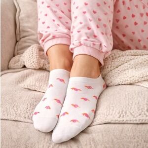 Kate Spade Low Cut Socks 3 Pairs Snail Print White Grey Pink One Size 4-10